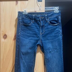 American Eagle Outfitters Women's Dark Blue Skinny Jeans size 6